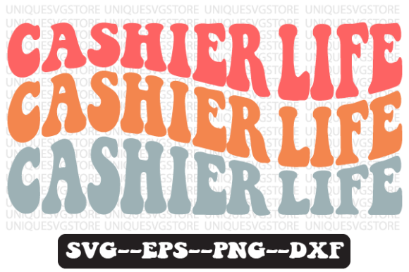 A Retro Cashier Quote Design for Professional Blog Graphics & T-Shirt Designs