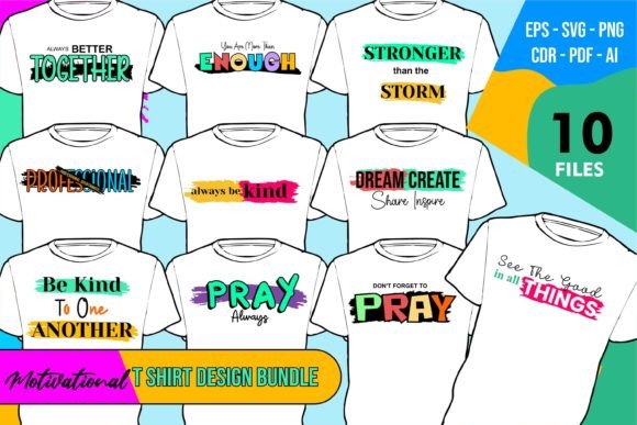 Evaluating the Motivational T-shirt Design Bundle 4 for Product Creation