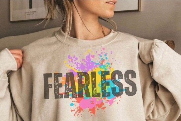 Fearless Graphic T-Shirt Design: A Bold Print Template