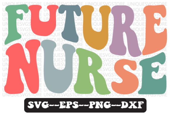 Groovy Retro Graphics for T-Shirt Designs and Nurse Branding