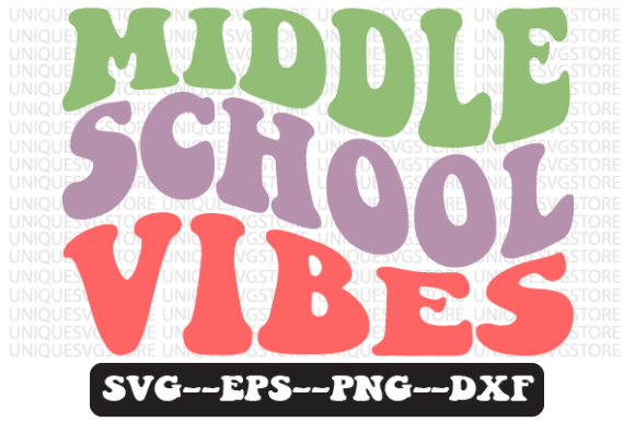 Middle School Vibes Retro Graphics for T-Shirt Design Projects