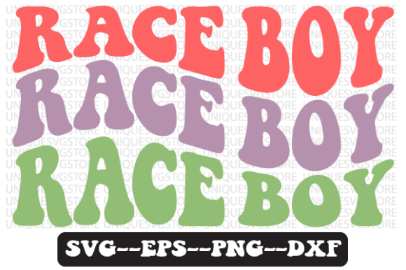 Race Boy Groovy Retro Svg Design for Graphics & T-Shirt Designs