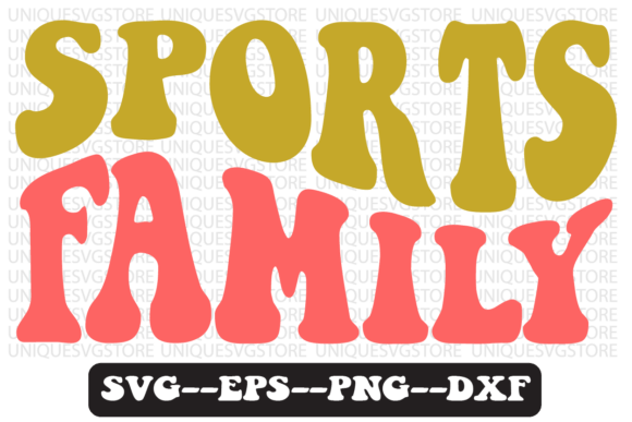 Review: Sports Family Groovy Retro Svg Design for T-Shirt Graphics