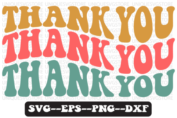 Thank You Groovy Retro Svg Design Review