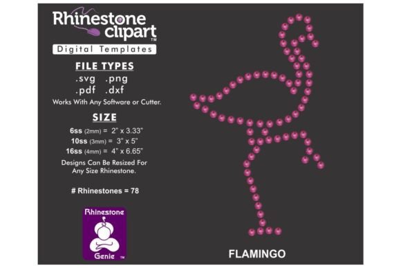 The Flamingo Rhinestone Template: A Sparkling Graphics Asset for T-Shirt Designs