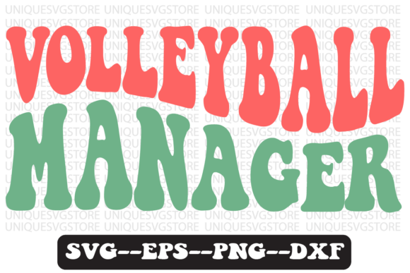 Volleyball Manager Retro SVG Graphics for T-Shirt Designs